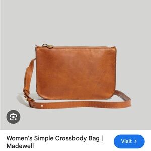 Madewell Simple Crossbody Bag - saddle leather